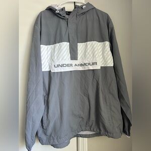 Under Armour Men's Windbreaker in Gray and White